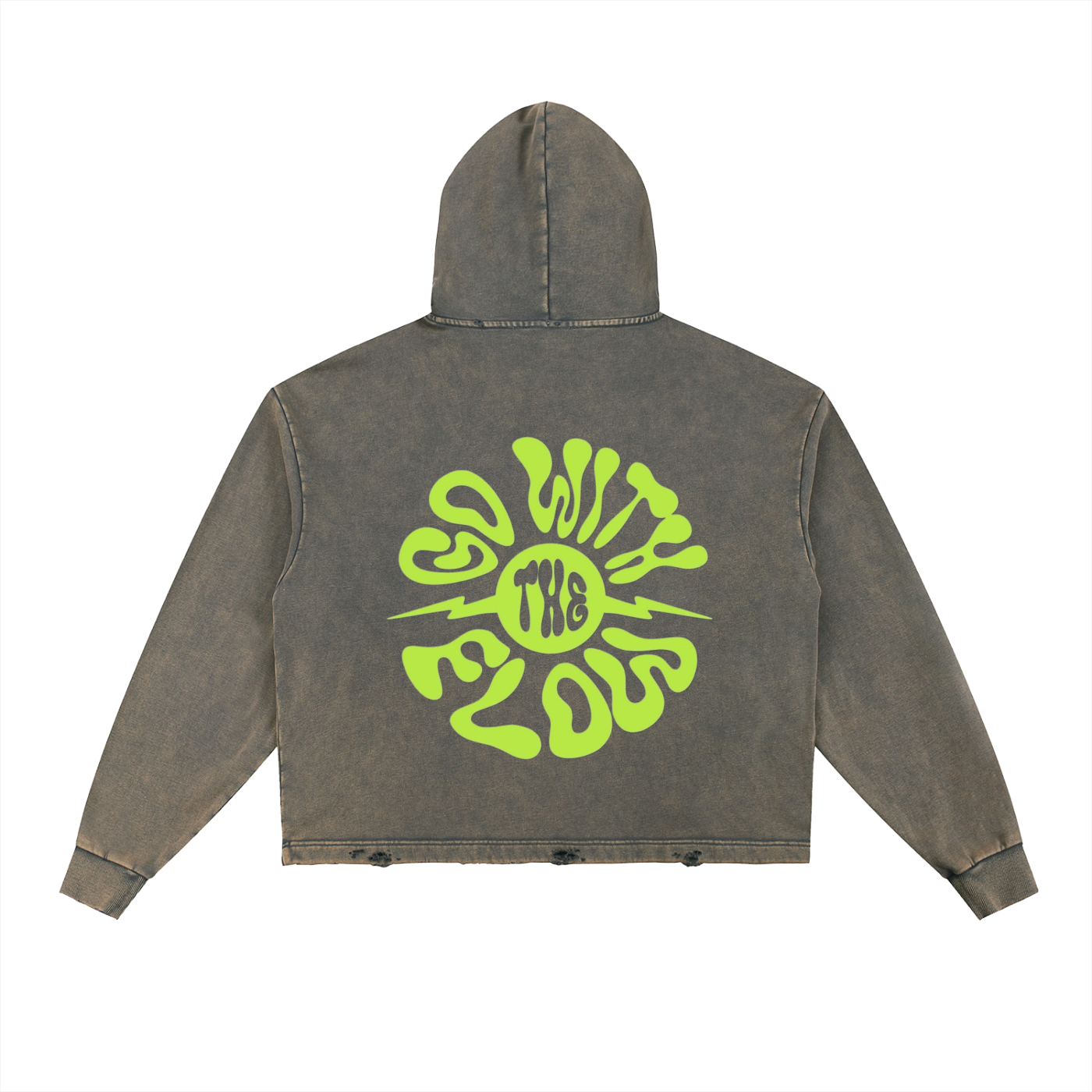 Top Boy Universe Washed Frayed-Hem Hoodie