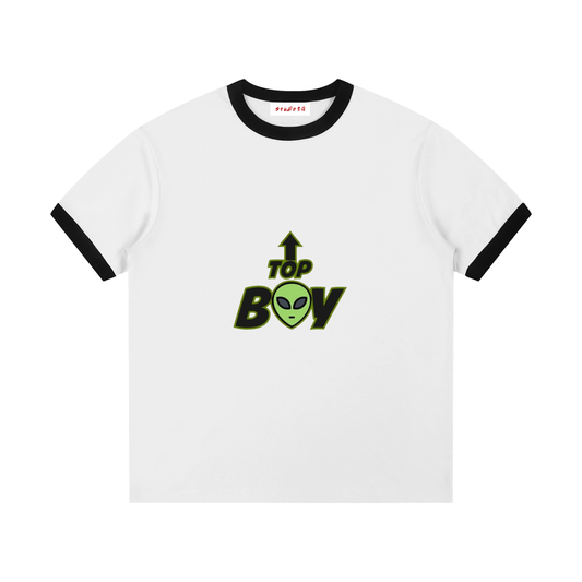 Top Boy Universe Edge Ribbed Crewneck T-Shirt